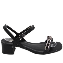 Daphne crne sandale s niskom potpeticom crna