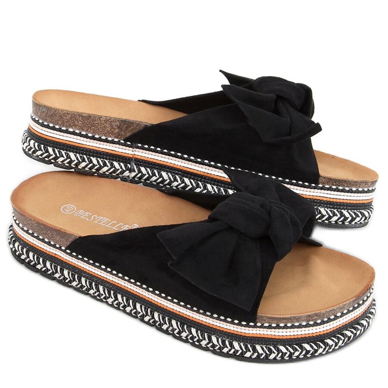 Japanke na ukrašenom potplatu Lane Black crno