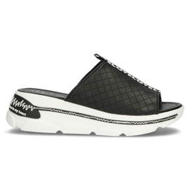 Kožne papuče Filippo DK3679 / 22 Bk crne crna