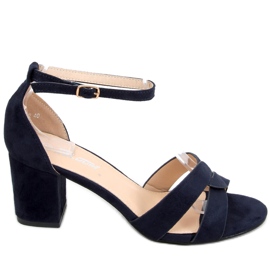 Moly Blue sandale na visoku petu tamnoplava