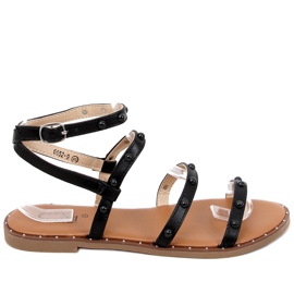 Gladijatorske sandale Hazel Black crna