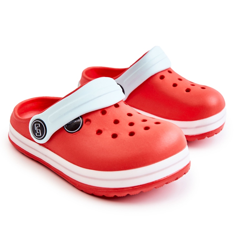 Udobne dječje papuče Crocs Red Colly crvena