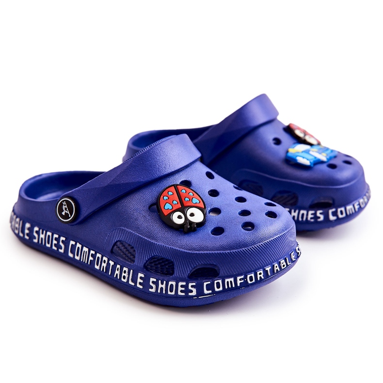 BM Dječje lagane papuče Crocs s tamnoplavim ukrasom Bertis mornarsko plava