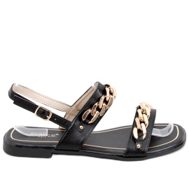 Indija Crne sandale s lancima crna