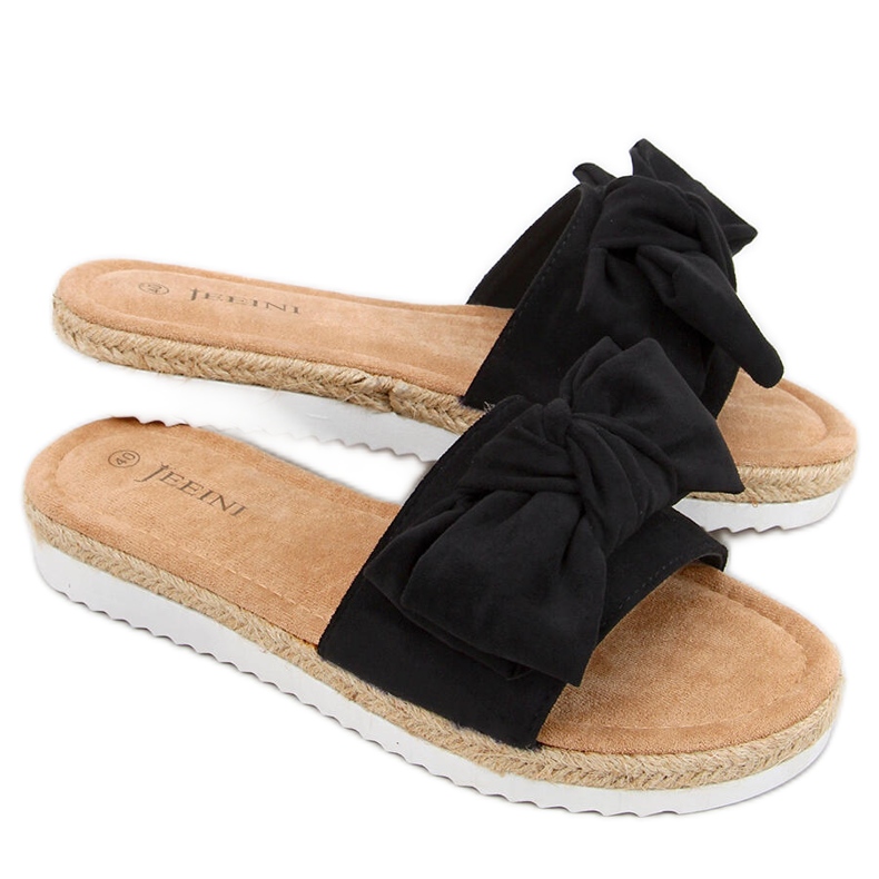 Espadrile s mašnom Viola Black crno