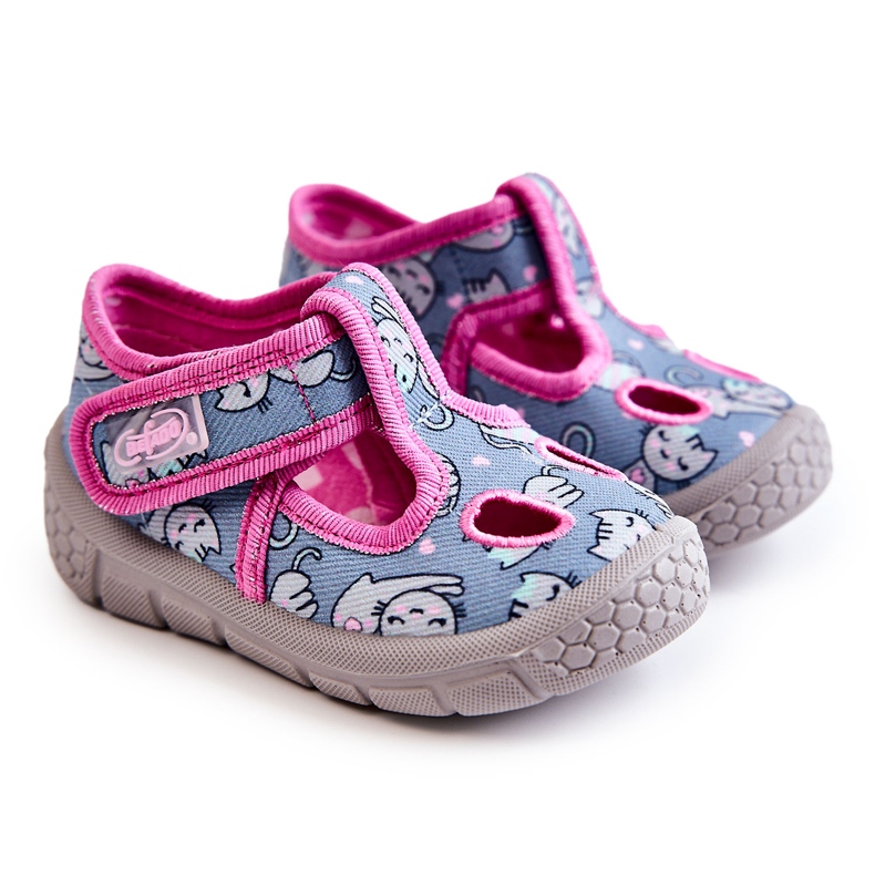 BEFADO S.A. Cipele Papuče Befado Cats 533P014 Plavo-ružičasta plava