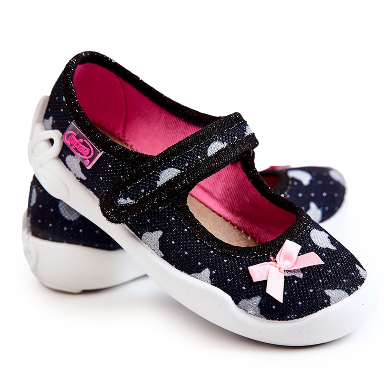 BEFADO S.A. Dječje balerine papuče Befado s mašnom 114X481 tamnoplave mornarsko plava