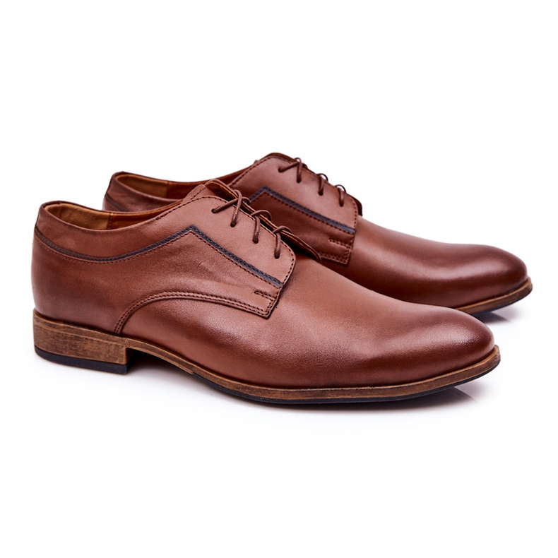 Bednarek Polish Shoes Elegantne kožne cipele Bednarek 684 Brown smeđa