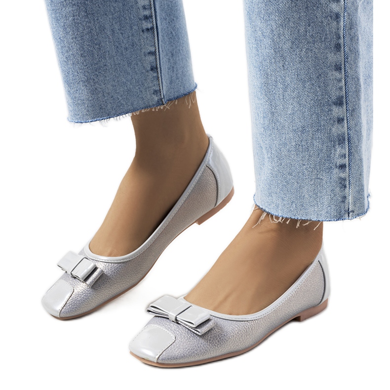 Rikke sive sjajne balerine siva