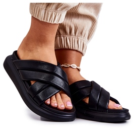 Ženske kožne papuče La.Fi crne Silla crna