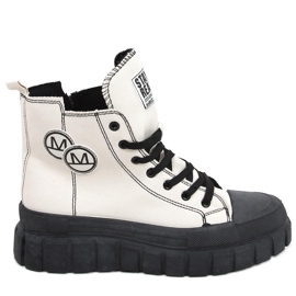 Visoke tenisice Kaya BEIGE / CRNE bež