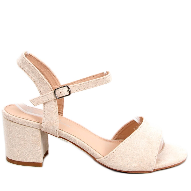 Jolina Bež sandale na visoku petu