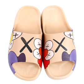 Papuče sa šarenim Clancy Khaki printom kaki višebojan