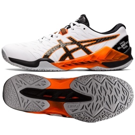 Asics Blast Ff 2 M 1071A044 103 tenisice za rukomet bijela narančasta bijela
