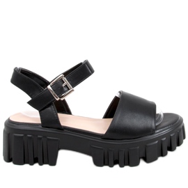 Dianne crne sandale s visokim potplatom crna