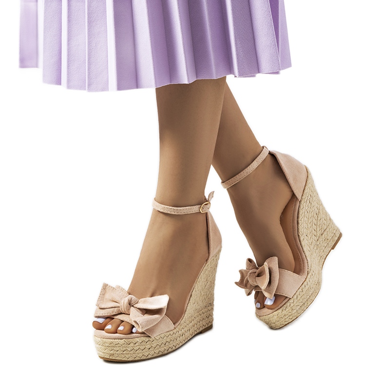 Bež espadrile na klin Terrace