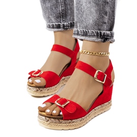 Crvene espadrile na Lilley klin crvena