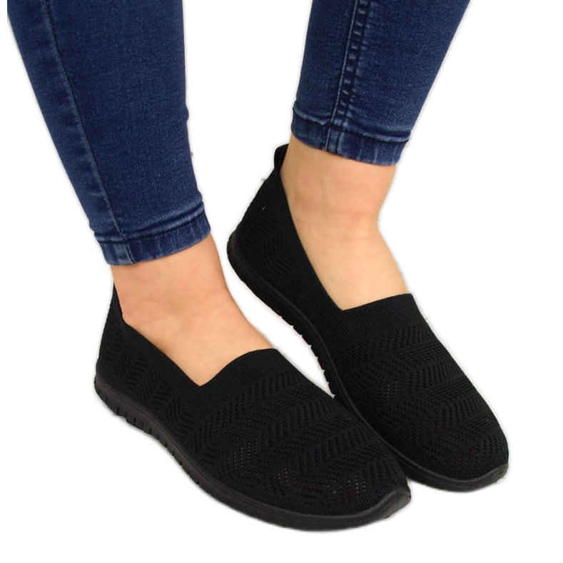 Crne ažurne tenisice slip na Filippo W PAW219A crno