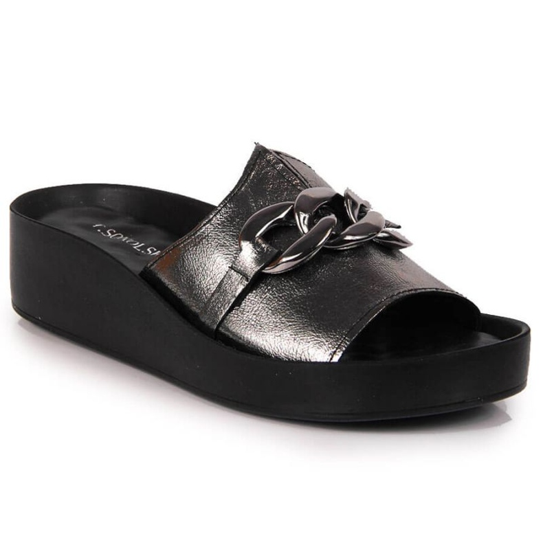 Kožne papuče s lančićem T.Sokolski W SCA161 srebrna srebro