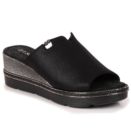 T.Sokolski W SCA167A crne papuče na klin crno