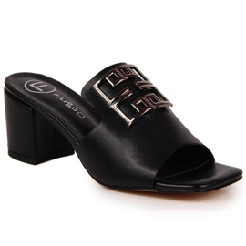 Kožne papuče na post Filippo W PAW353 crne crna