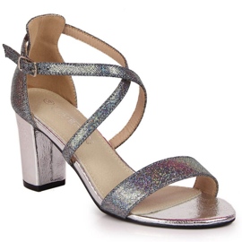 Sandale na stup Filippo W PAW355A srebrne