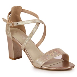 Zlatne sandale Filippo W PAW355B na stupu zlatni