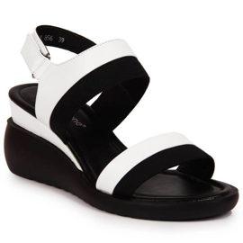 Sandale na klin Sergio Leone W SK377B bijele bijela