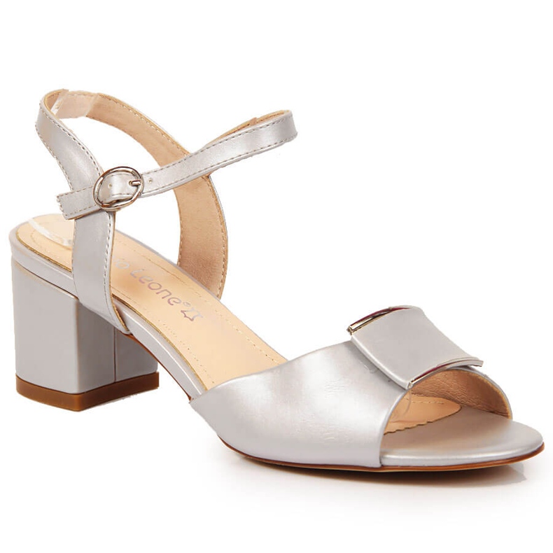 Srebrne sandale na post by Sergio Leone bež