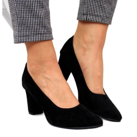 Pumpe na post crni Monique antilop crna