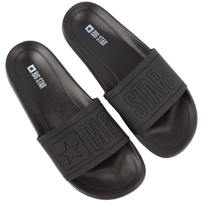 Muške crne gumene papuče za plažu Big Star DD174690 crno