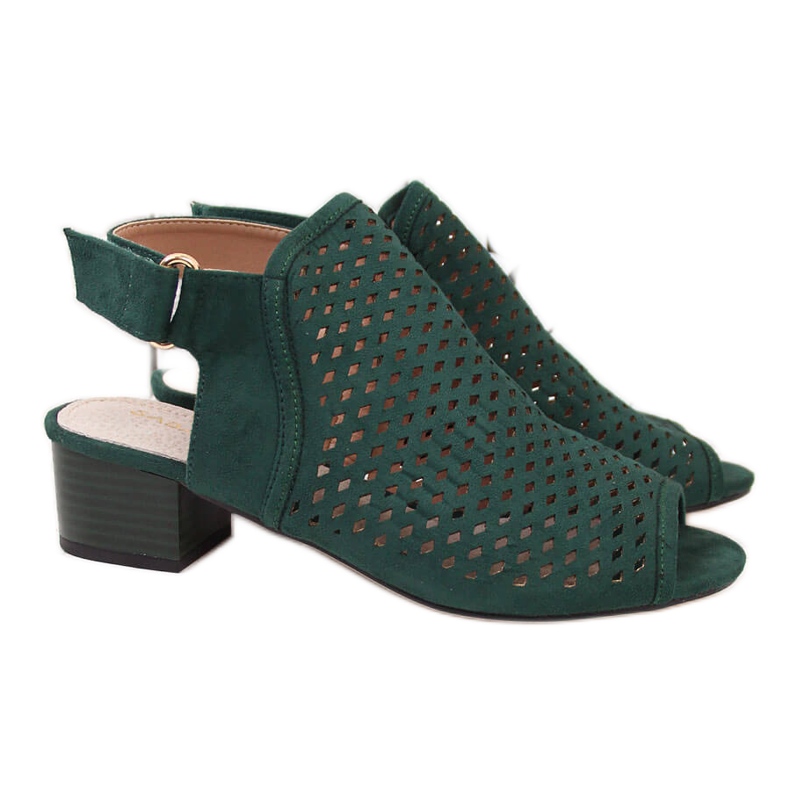 Zelene Sabatina ažur zelene ženske sandale zelena
