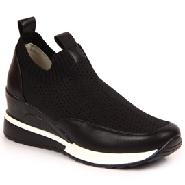 Ženske crne cipele na klin Potocki crna