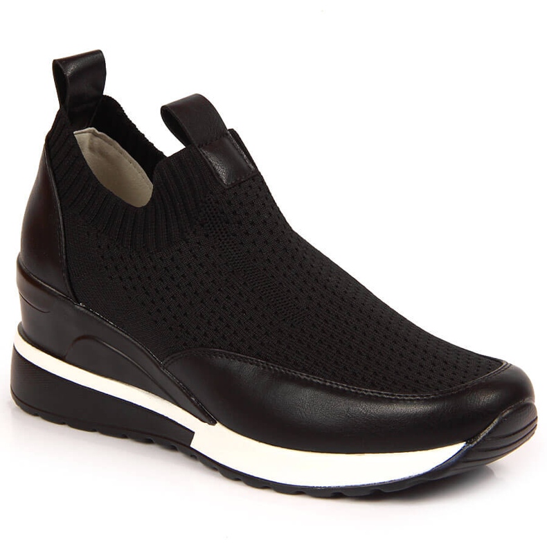 Ženske crne cipele na klin Potocki crno