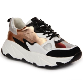 Ženske tenisice na bijelo-zlatnoj platformi Potocki bijela zlatni