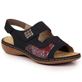 Rieker 65989-14 tamnoplave sandale na čičak tamnoplava