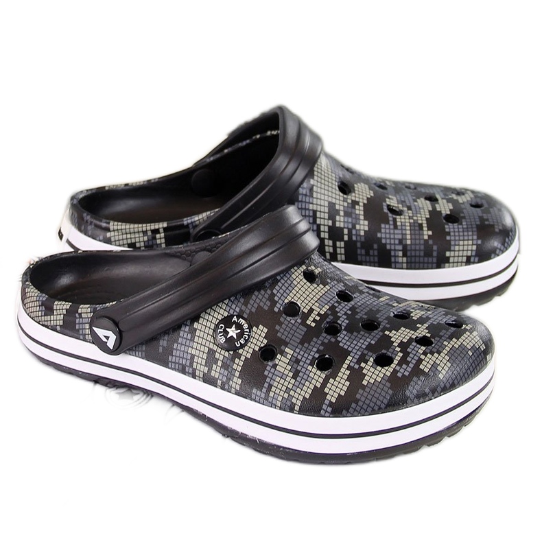 American Club crne pjenaste papuče za dječake crno