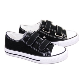 Crne Atletico crne dječje tenisice na čičak crna