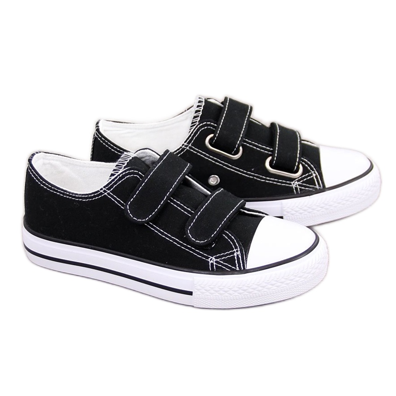 Crne Atletico crne dječje tenisice na čičak crno