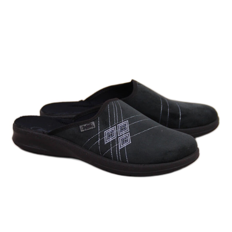 Crne befado muške kućne papuče crno