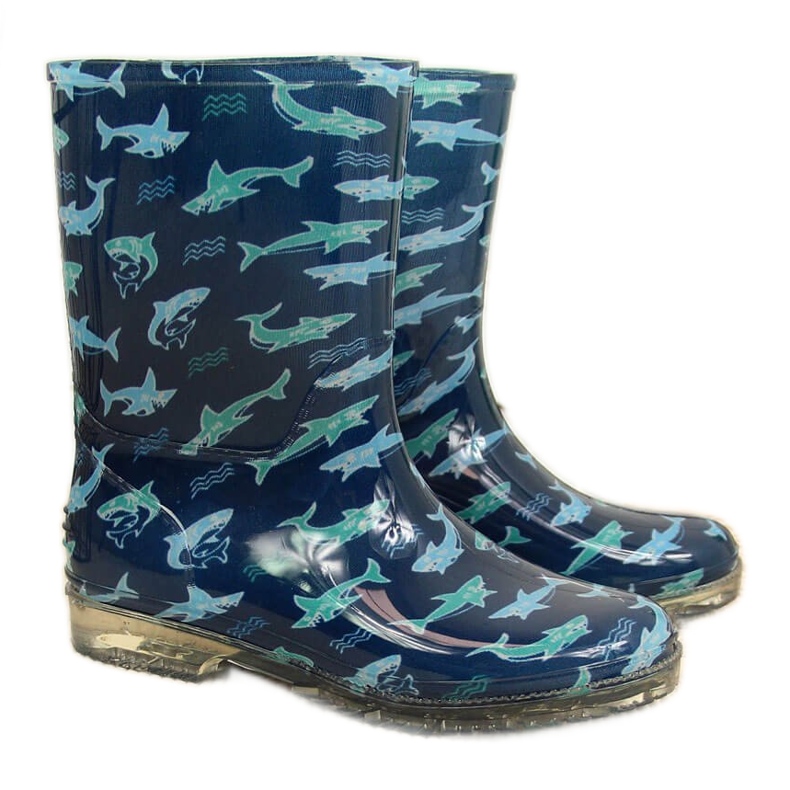 T.Sokolski Dječačke galoše s tamnoplavim morskim psima T. Sokolskog plava