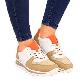 Ženske sportske cipele bijele i bež Rieker M6910 bijela