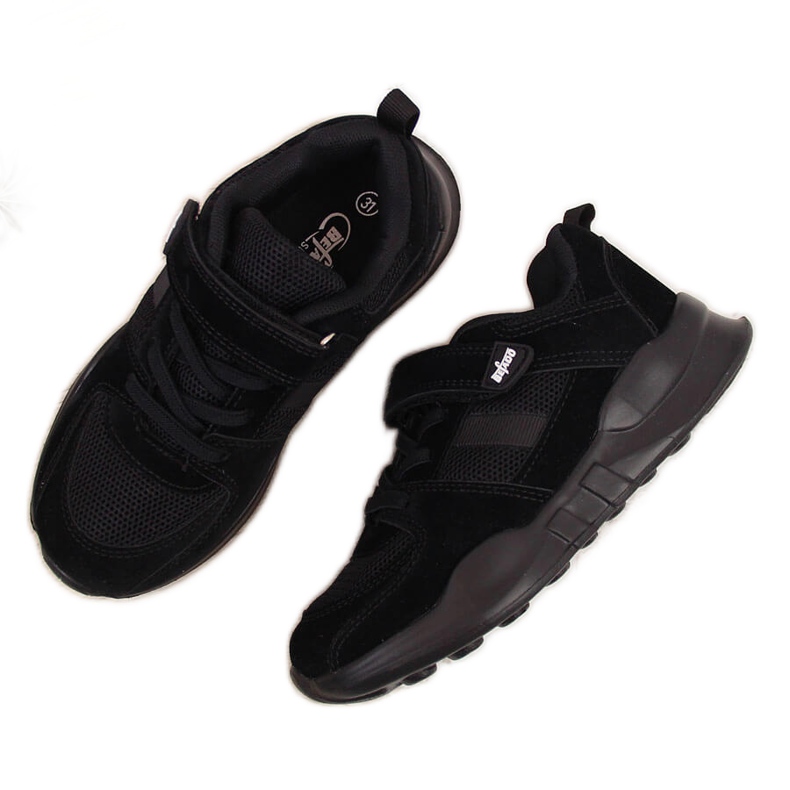 Crne befado dječje sportske cipele na čičak crno