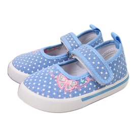 Balerinke na čičak s plavim Atletico točkicama plava