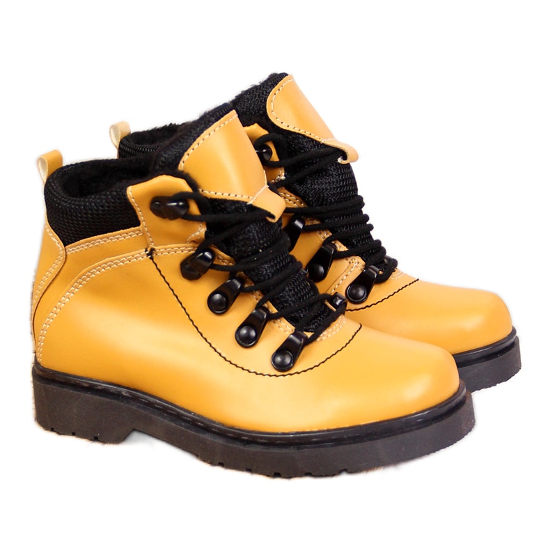 Dječačke čizme, topla deva Kornecki 6737 žuta boja