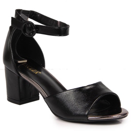 Crne Vinceza ženske sandale na post crna