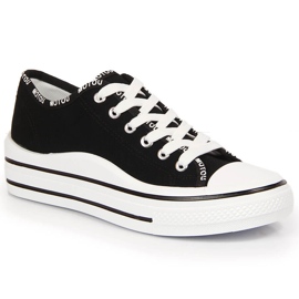 S.Barski Crne ženske tenisice S. Barski na platformu crna