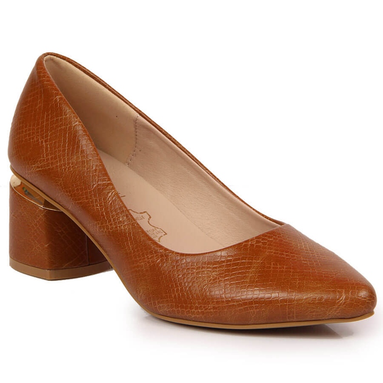 Pumpe na ukrasnom smeđom stupcu Jezzi smeđa