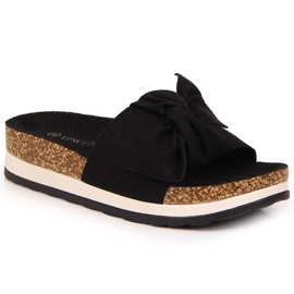 Ženske papuče s crnom Vinceza platformom crna