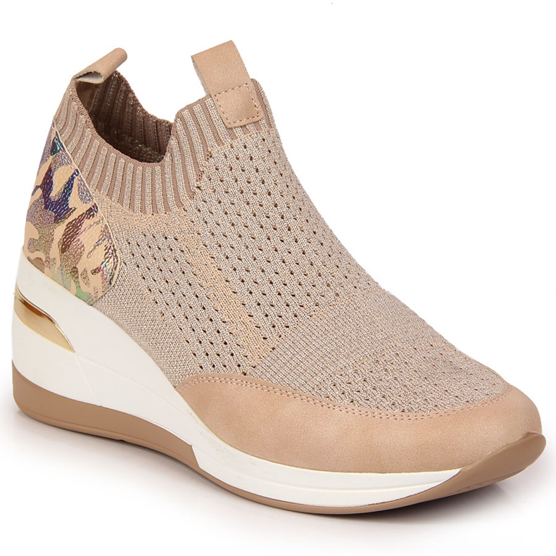 Ženske tenisice na klin puder roze Artiker ružičasta